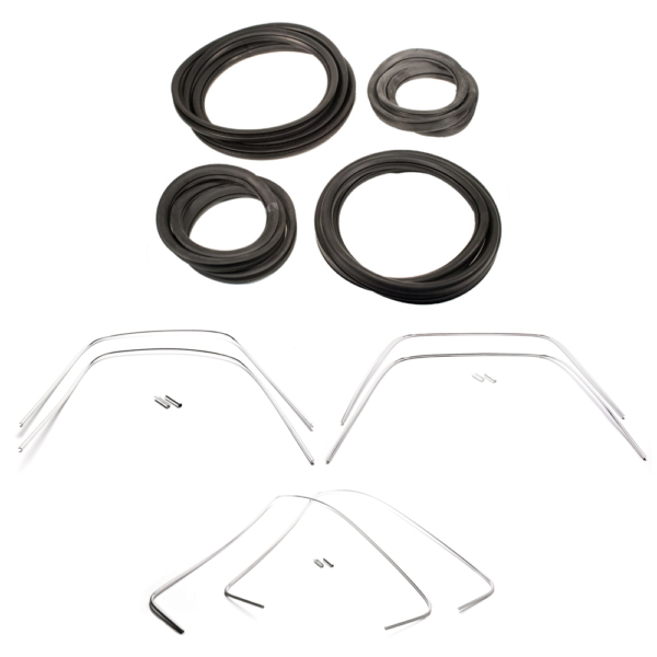 So. Cal. Classic VW Parts Rubber Window Seal Kit, American Style with Molding, fits '65-'71 Bug & Super Beetle