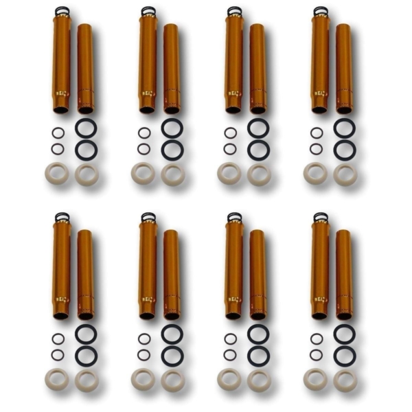 SCAT Pushrod Tubes, Spring-Loaded, Aluminum High Performance, O-Ring Sealed, Gold Anodized
