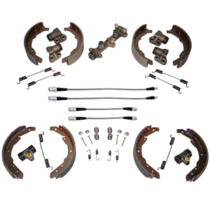 So. Cal. Classic VW Parts Brake Rebuild Kit with Stainless Steel Hoses, fits '68-'69 Bus