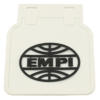 So. Cal. Classic VW Parts EMPI Mud Flaps, White with Black Logo, fits Bug & Super Beetle