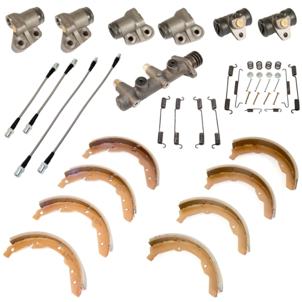 So. Cal. Classic VW Parts Brake Rebuild Kit with Stainless Steel Hoses, fits ’67 Bus