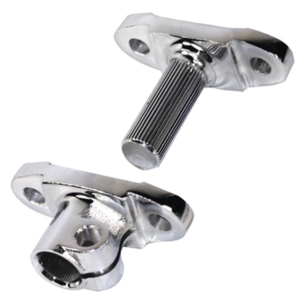 EMPI Chrome Steering Box & Shaft Coupler, fits Stock Steering Box