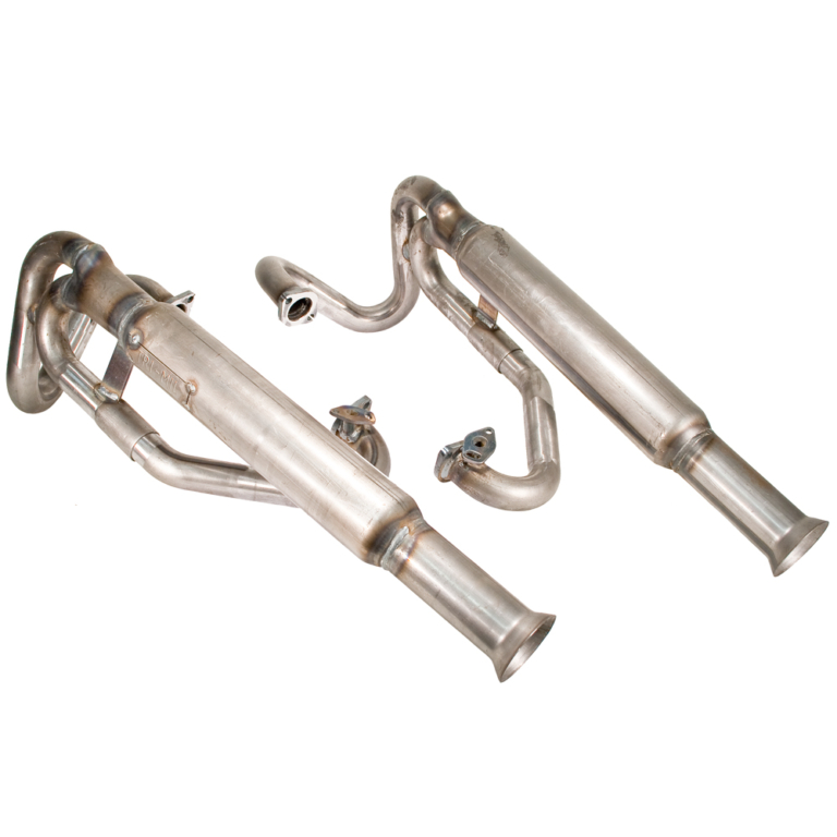 Tri-Mil Bazookas Exhaust System with Flared Tips & Heat Risers, Raw ...