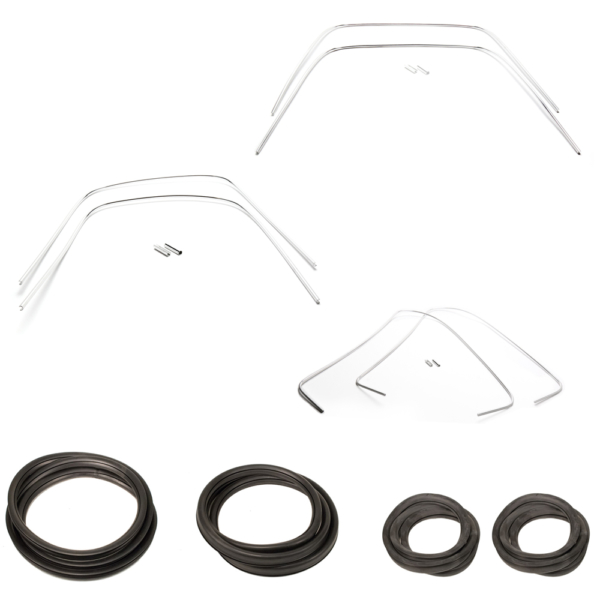 So. Cal. Classic VW Parts Window Rubber Kit, American Style with Molding, fits '58-'64 Bug