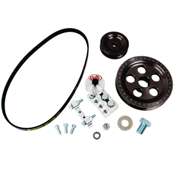 So. Cal. Classic VW Parts SCAT Black Anodized Pulley Kit, Serpentine Belt System