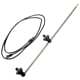 So. Cal. Classic VW Parts Dual Side Mount Antenna, Black Base, fits '49-'66 Bug