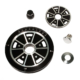 So. Cal. Classic VW Parts BRM 5-Lug Design Pulley Kit, Standard Diameter, Black & Silver