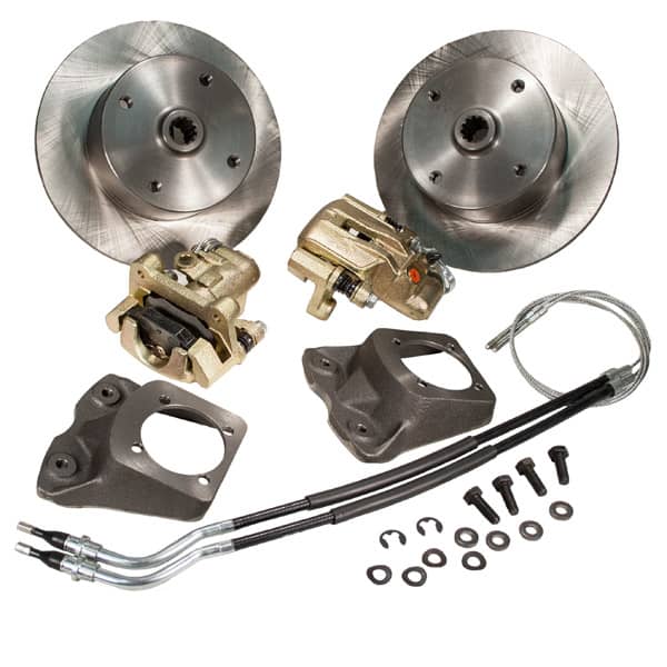 So. Cal. Classic VW Parts Rear Disc Brake Kit with e-Brake, 4-Lug VW Pattern - 4 x 130mm, fits ’58-’65 Bug & Ghia