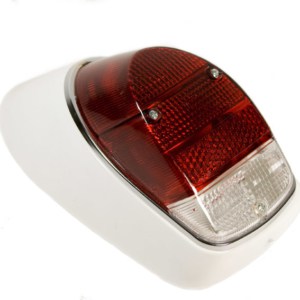 So. Cal. Classic VW Parts Tail Light Assembly, Left Side, US-Spec Red Lens, fits '68-'70 Bug