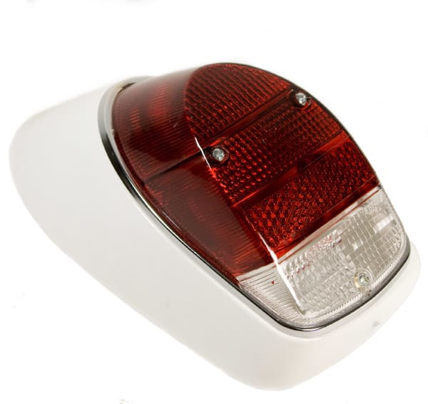 So. Cal. Classic VW Parts Tail Light Assembly, Left Side, US-Spec Red Lens, fits '68-'70 Bug