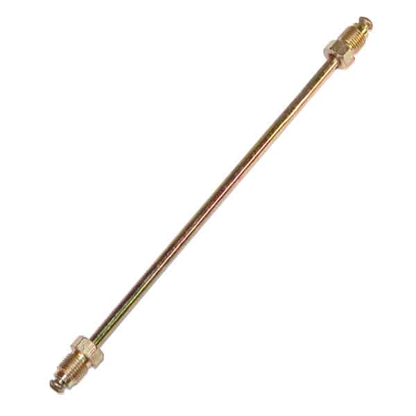 Metal Brake Line, Front Left Side (Driver Side), 165mm Long, fits '49-'66  Bug & Ghia, AC Industries 113611723A