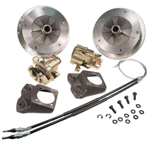 Rear Wide-5 Disc Brake Kit with e-Brake, Zero Offset, VW Pattern – 5 x 205mm, fits ’68-’72 Bug, Ghia & Super Beetle Rear Wide-5 Disc Brake Kit with e-Brake, Zero Offset, VW Pattern – 5 x 205mm, fits ’68-’72 Bug, Ghia & Super Beetle