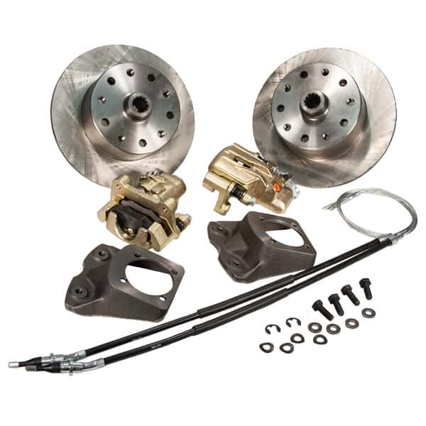 So. Cal. Classic VW Parts Rear Disc Brake Kit with e-Brake, 5-Lug Dual Pattern – 5 x 130mm & 5 x 112mm, fits ’68-’72 Bug, Ghia & Super Beetle