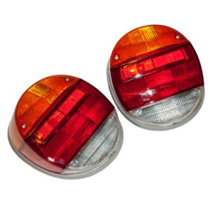 So. Cal. Classic VW Parts Tail Light Assemblies, Three Bulb, fits '73-'79 Bug & Super Beetle