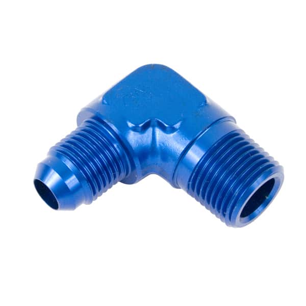 So. Cal. Classic VW Parts -6 AN Male to 3/8" NPT Male 90º Fitting, Blue