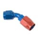 So. Cal. Classic VW Parts -6 AN 45º Hose End, Blue & Red