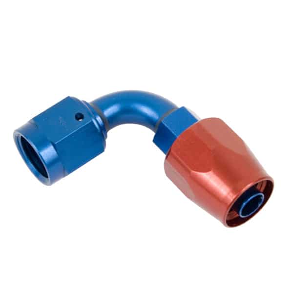 So. Cal. Classic VW Parts -6 AN 90º Hose End, Blue & Red