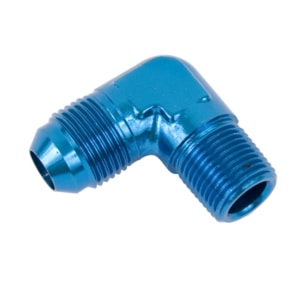 So. Cal. Classic VW Parts -8 AN Male to 3/8" NPT Male 90º Fitting, Blue