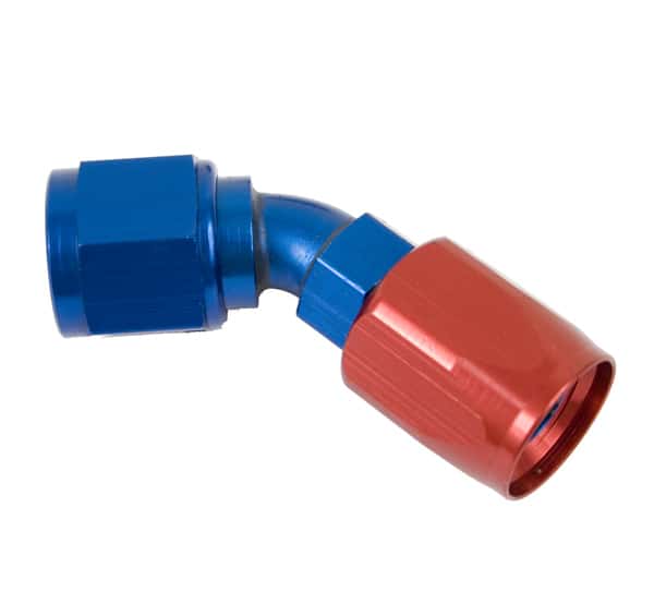 So. Cal. Classic VW Parts -8 AN 45º Hose End, Blue & Red