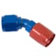 So. Cal. Classic VW Parts -8 AN 45º Hose End, Blue & Red