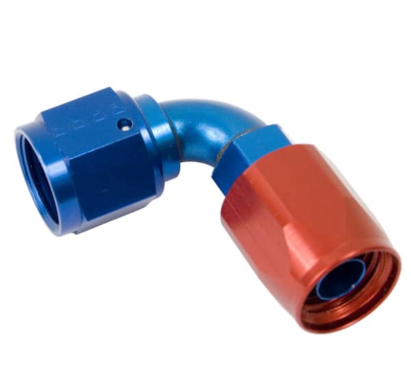 So. Cal. Classic VW Parts -8 AN 90º Hose End, Blue & Red