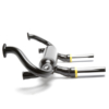 So. Cal. Classic VW Parts Tri-Mil Euro Two-Tip Exhaust System, Dropped Tips without Heat Risers, Satin Black Ceramic Coated