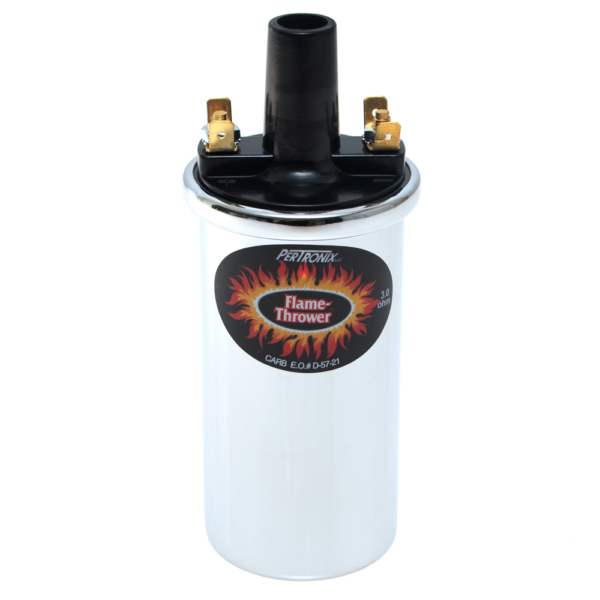 So. Cal. Classic VW Parts PerTronix Flame-Thrower Chrome Oil Filled Coil, 40,000 Volts, 3.0 ohm