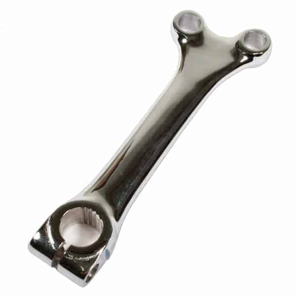 thumbnail image 2 of EMP! VW Bug Chrome Pitman Arm – 24mm Steering Box, 17mm Tie Rod Holes – New 2 of 6