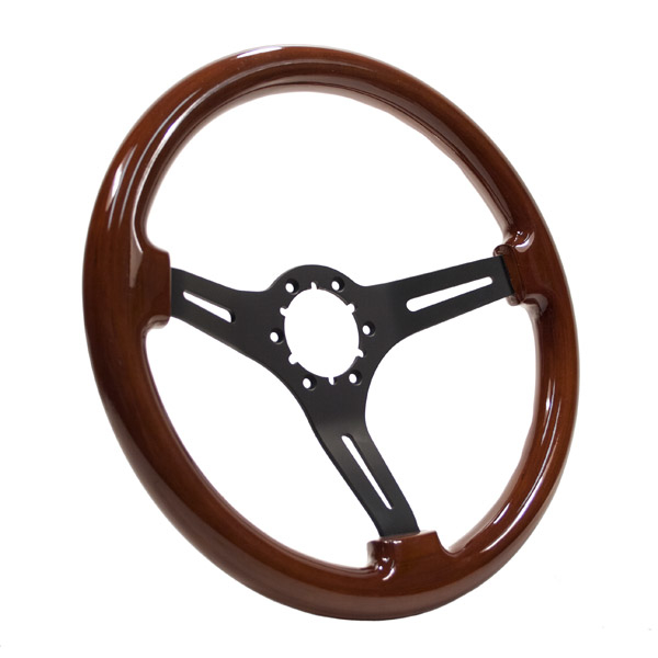 Encommium firma Tóxico Volante S6 Steering Wheel, Black Three Spoke with Wood Finish | Classic VW  Parts for Beetle, Bus, Ghia, Thing, Type 3