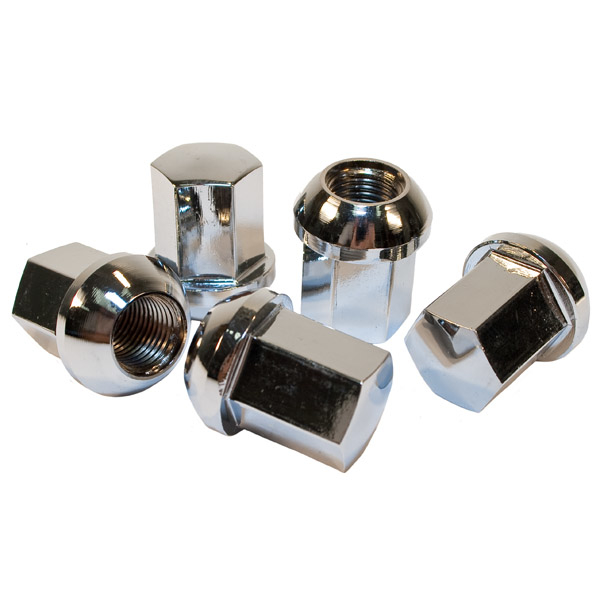 So. Cal. Classic VW Parts EMPI Porsche Style Chrome Aluminum Lug Nuts, M14-1.5, Ball Seat