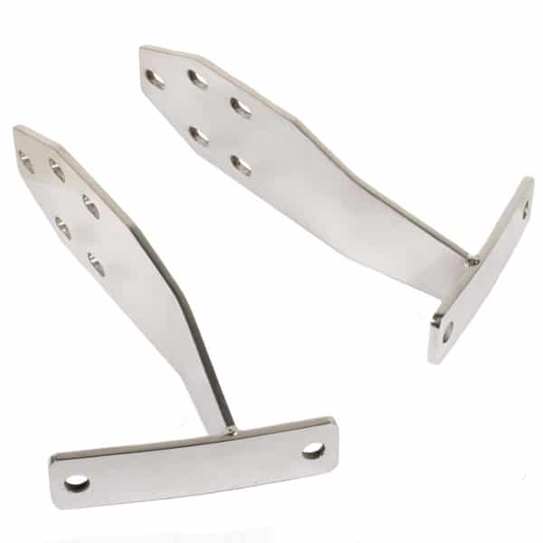 LewisMetalWork Billet Aluminum Rear Bumper Brackets – Buick Regal Grand National, Brushed Finish