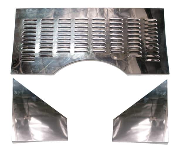 So. Cal. Classic VW Parts Louvered Stainless Steel Firewall, Three Pieces