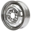 So. Cal. Classic VW Parts Chrome Mangle Style Wheel, 15″ x 4.5″, 4 x 130mm Lug Pattern