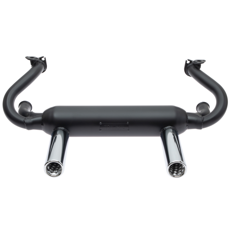 Tri-Mil Euro Two-Tip Exhaust System with Heat Risers & Chrome Tips ...