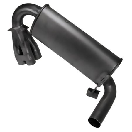 So. Cal. Classic VW Parts - Tri-Mil Bobcat Collector, 1-1/2" Dia. U Bend with Quiet-Pak, Satin Black Ceramic Coated