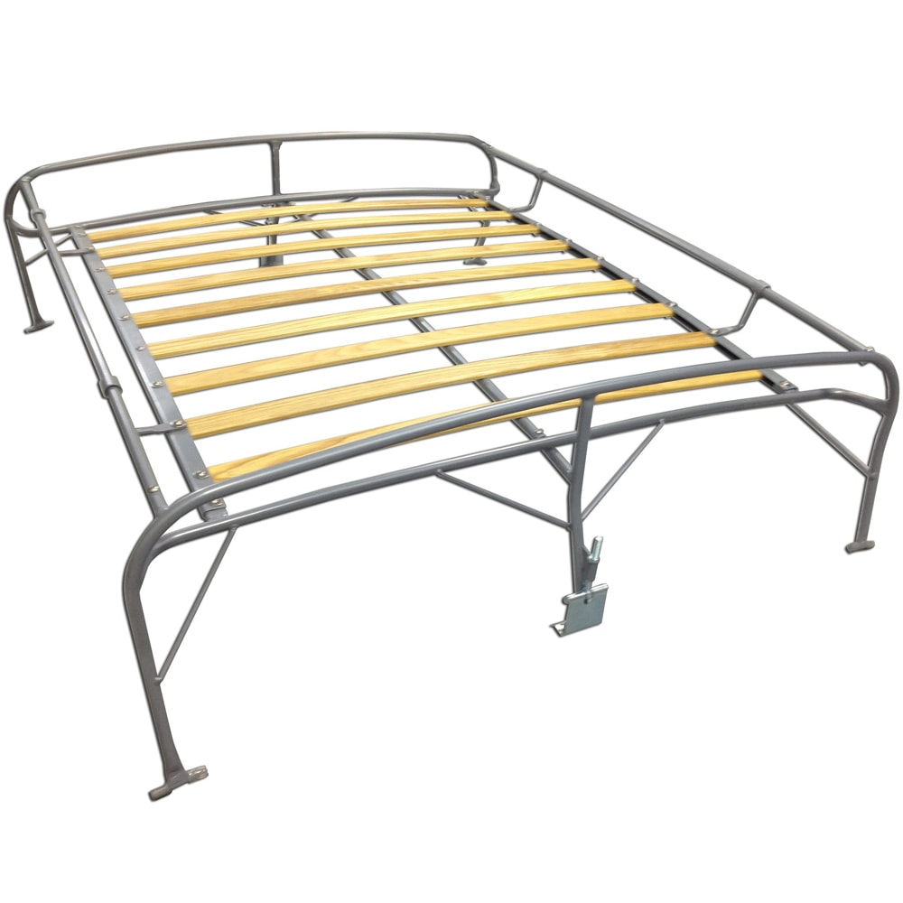 Gray Mild Steal Roof Rack with Oak Slats fits 49 77 Bug Super Beetle