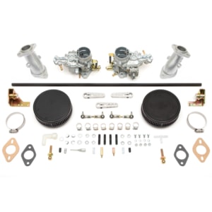 So. Cal. Classic VW Parts Weber Dual 34 ICT Carburetor Kit with Hex Bar Linkage & Air Cleaners, fits Type 3 Vehicles with Single Port Heads