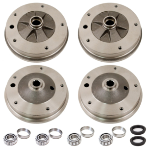 So. Cal. Classic VW Parts Brake Drum Kit with Wide 5-Lug VW Pattern - 5 x 205mm Brazilian Drums, fits '66-'67 Bug & '66 Ghia