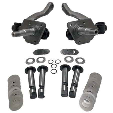 So. Cal. Imports Classic VW Parts - Dropped Drum Brake Spindle Assemblies with German King & Link Pins, fits 1949-1965 Bug & Ghia