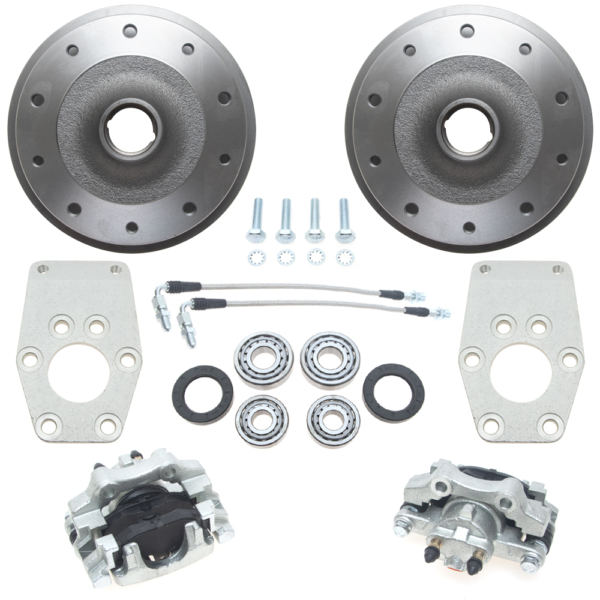 So. Cal. Classic VW Parts No Hassle Front Disc Brake Kit, Zero Offset, VW Wide 5 Pattern - 5 x 205mm, fits '53-'65 Bug & Ghia Stock Drum Spindles
