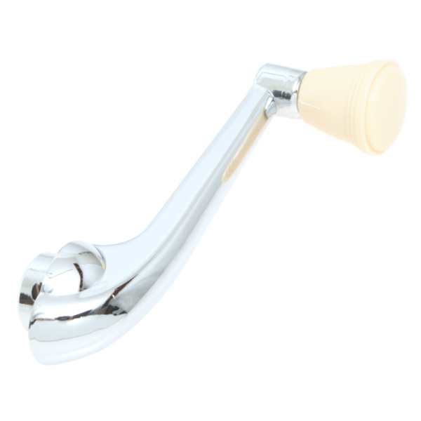 So. Cal. Classic VW Parts Restoration Quality Chrome Window Crank with Ivory Knob, fits ’56-’67 Bug & Ghia