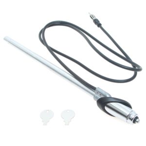 So. Cal. Classic VW Parts Retractable Antenna with Chrome Base, fits ’67-’79 Bug, Super Beetle & '62-'73 Type 3