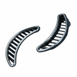So. Cal. VW Parts - Body Air Vent Trim Covers, black plastic with stainless trim