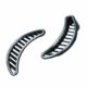 So. Cal. VW Parts - Body Air Vent Trim Covers, black plastic with stainless trim