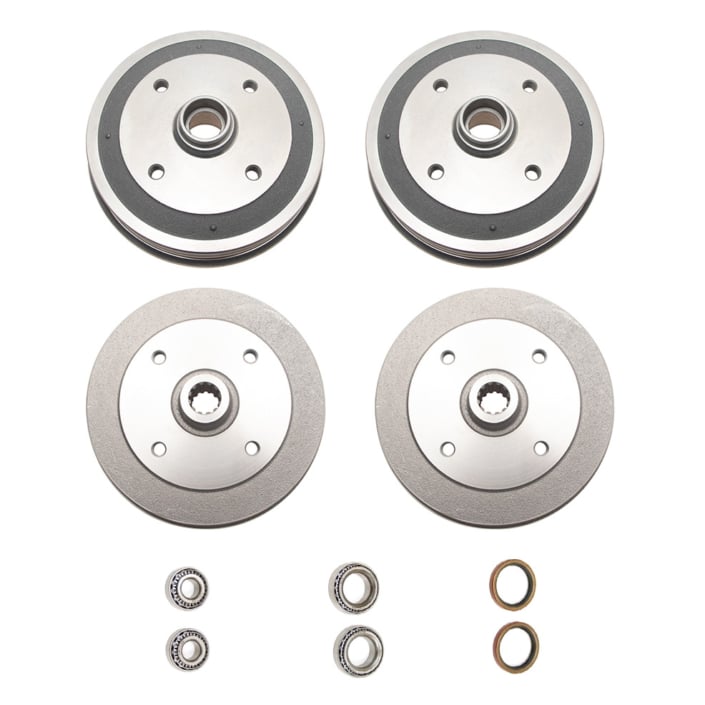 Drum Brake Kit, 4Lug 4 x 130 VW Pattern, with Italian Drums, fits 1968