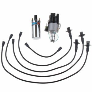 So. Cal. Imports Classic VW Parts - Performance Distributor Kit with Distributor, Chrome Compu-Fire Coil, and Gray Wires