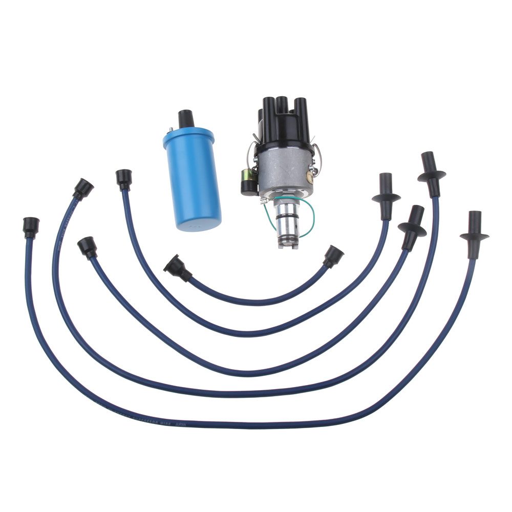 Performance Distributor Kit with 009-Style Distributor, Blue German Coil  and Blue Wires, AC Industries 998055