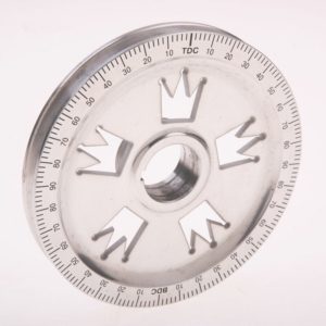 So. Cal. Classic VW Parts - Degree Pulley, Polished with black numbers and 5 Crowns