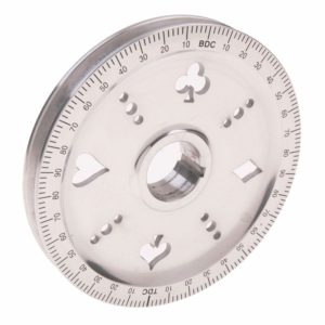 So. Cal. Classic VW Parts - Degree Pulley, Polished with black numbers and Card Suits