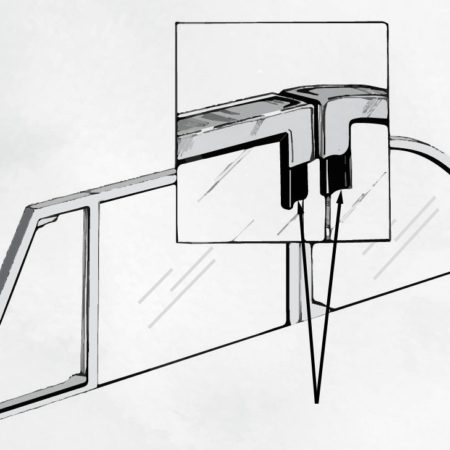 So. Cal. Classic VW Parts - Seals Between the Glass and Convertible Chrome Frame, Fits 1953-1979 Bug and Super Beetle